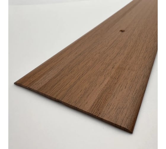 Изображение товара Стыкоперекрывающий алюминиевый порог Алком-М ПД 06 одноуровневый стык, 80x3 мм, 900 мм, орех грецкий ПД06-0053