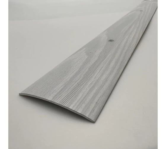 Изображение товара Стыкоперекрывающий алюминиевый порог Алком-М ПД 05 одноуровневый стык, 60x5.8 мм, 2700 мм, ясень белый ПД05-0032