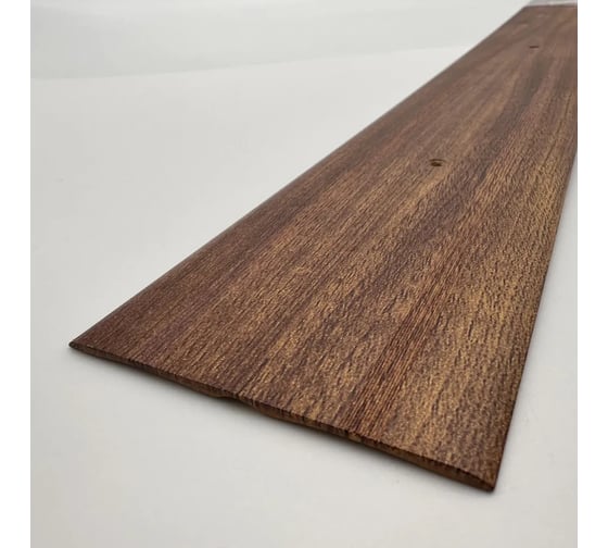 Изображение товара Стыкоперекрывающий алюминиевый порог Алком-М ПД 06 одноуровневый стык, 80x3 мм, 1800 мм, орех ПД06-0063