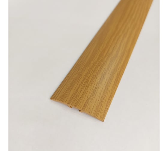 Изображение товара Стыкоперекрывающий алюминиевый порог Алком-М ПД 07.1 одноуровневый стык, 38x4.4 мм, 1350 мм, дуб светлый ПД07.1-0042