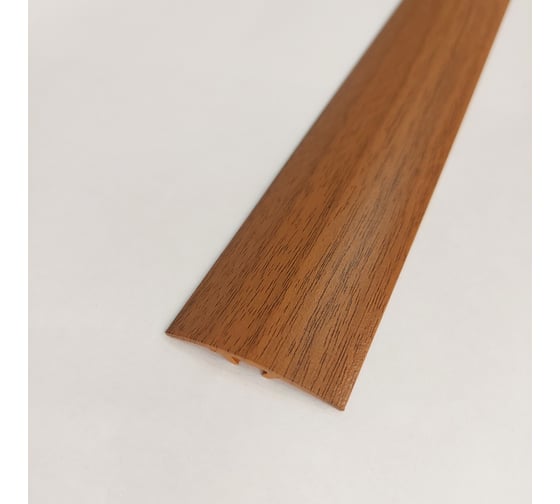 Изображение товара Стыкоперекрывающий алюминиевый порог Алком-М ПД 07.1 одноуровневый стык, 38x4.4 мм, 2700 мм, орех грецкий ПД07.1-0056