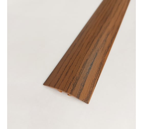 Изображение товара Стыкоперекрывающий алюминиевый порог Алком-М ПД 07.1 одноуровневый стык, 38x4.4 мм, 1350 мм, дуб темный ПД07.1-0050