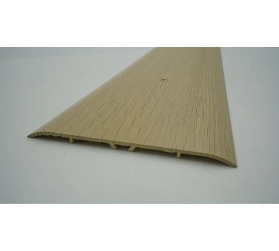 Изображение товара Стыкоперекрывающий алюминиевый порог Алком-М ПД 13 одноуровневый стык, 100x3 мм, 1350 мм, груша ПД13-0070