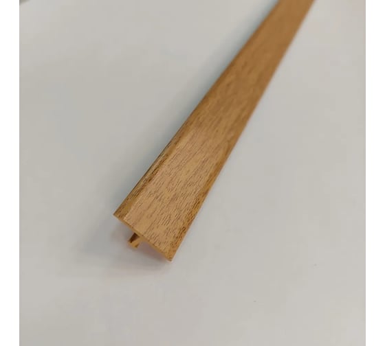 Изображение товара Стыкоперекрывающий Т образный алюминиевый порог Алком-М ПД 09 одноуровневый стык, 18x9 мм, 1350 мм, дуб деревенский ПД09-0022