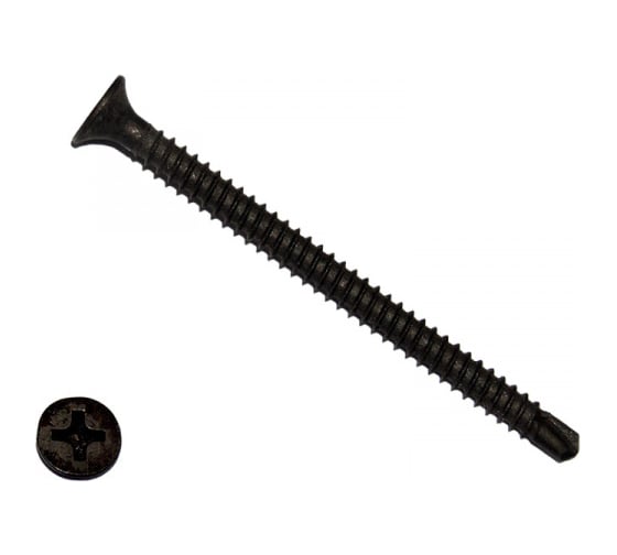 Изображение товара Саморез КРЕП-КОМП потай сверло, черный 4,2х60 2500шт спч60