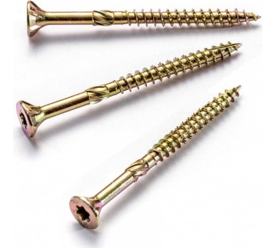 Изображение товара Саморезы по дереву КРЕП-КОМП желтые, потай ПРОФИ HIMTEX 4.0х50 мм 200 шт 04050Fh