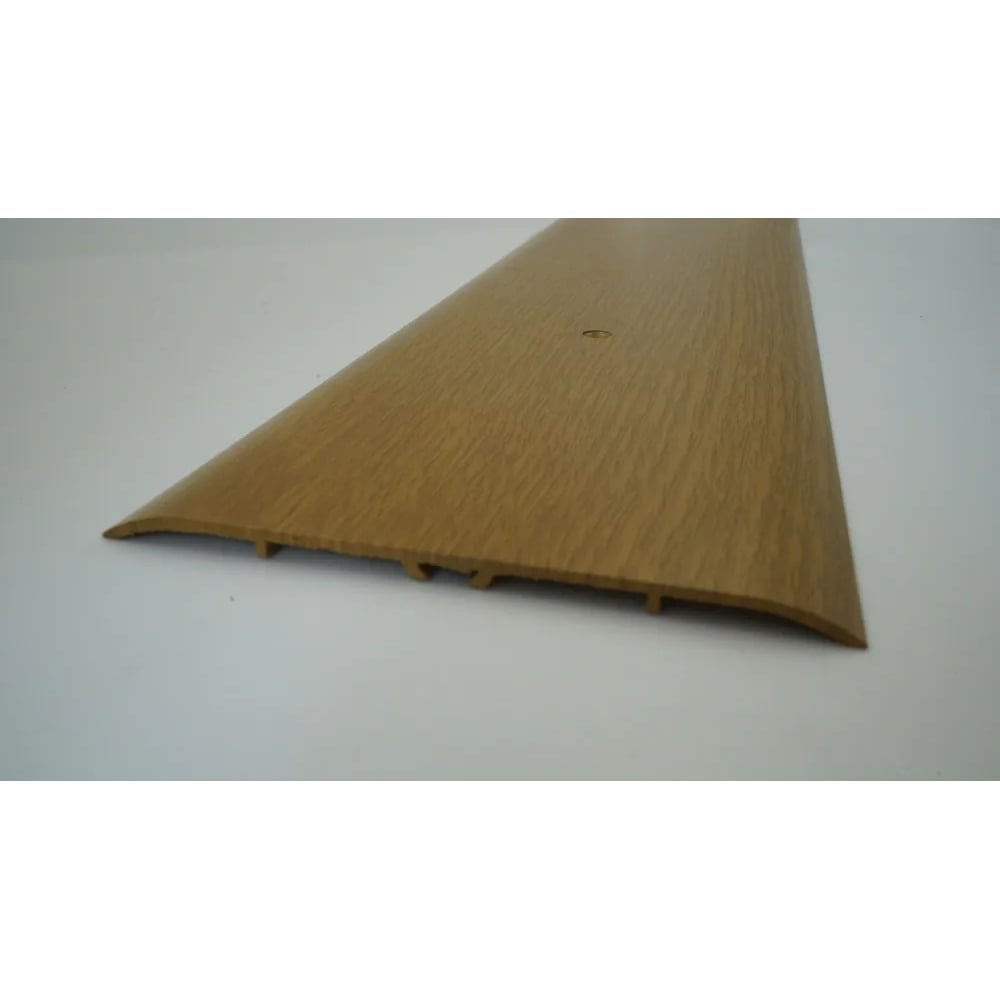 Изображение товара Стыкоперекрывающий алюминиевый порог Алком-М ПД 13 одноуровневый стык, 100x3 мм, 2700 мм, дуб светлый ПД13-0044