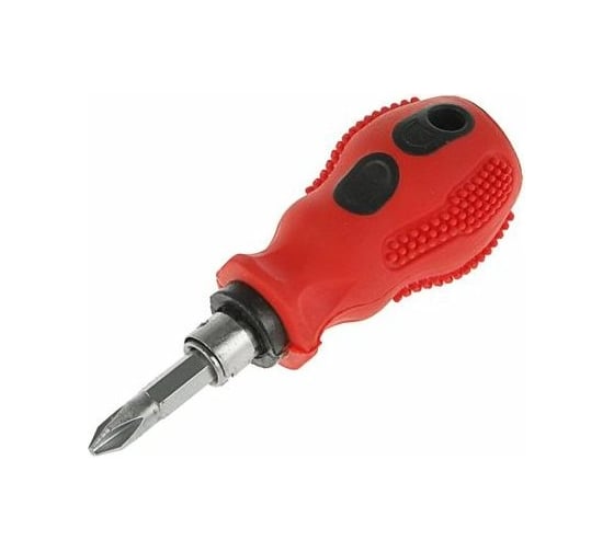 Изображение товара Комбинированная отвертка LOM PH2 и SL6 х 38 мм, без магнита, 2К рукоятка 1858795