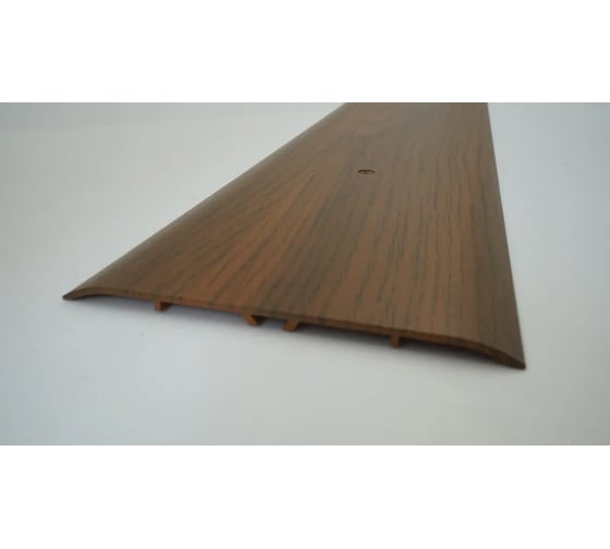 Изображение товара Стыкоперекрывающий алюминиевый порог Алком-М ПД 13 одноуровневый стык, 100x3 мм, 1800 мм, дуб темный ПД13-0051