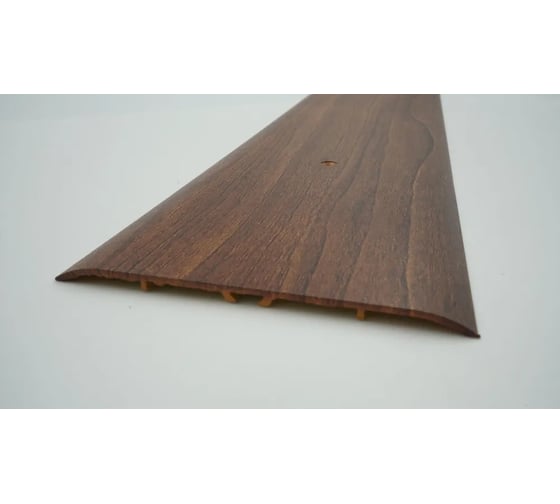 Изображение товара Стыкоперекрывающий алюминиевый порог Алком-М ПД 13 одноуровневый стык, 100x3 мм, 1350 мм, орех ПД13-0062