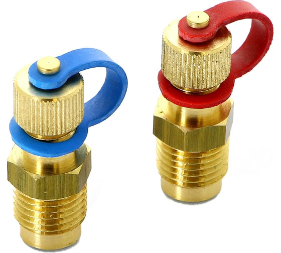 Изображение товара Комплект измерительных ниппелей Cimberio 1/4, 2 штуки, красный/синий CIM 723L 1/4