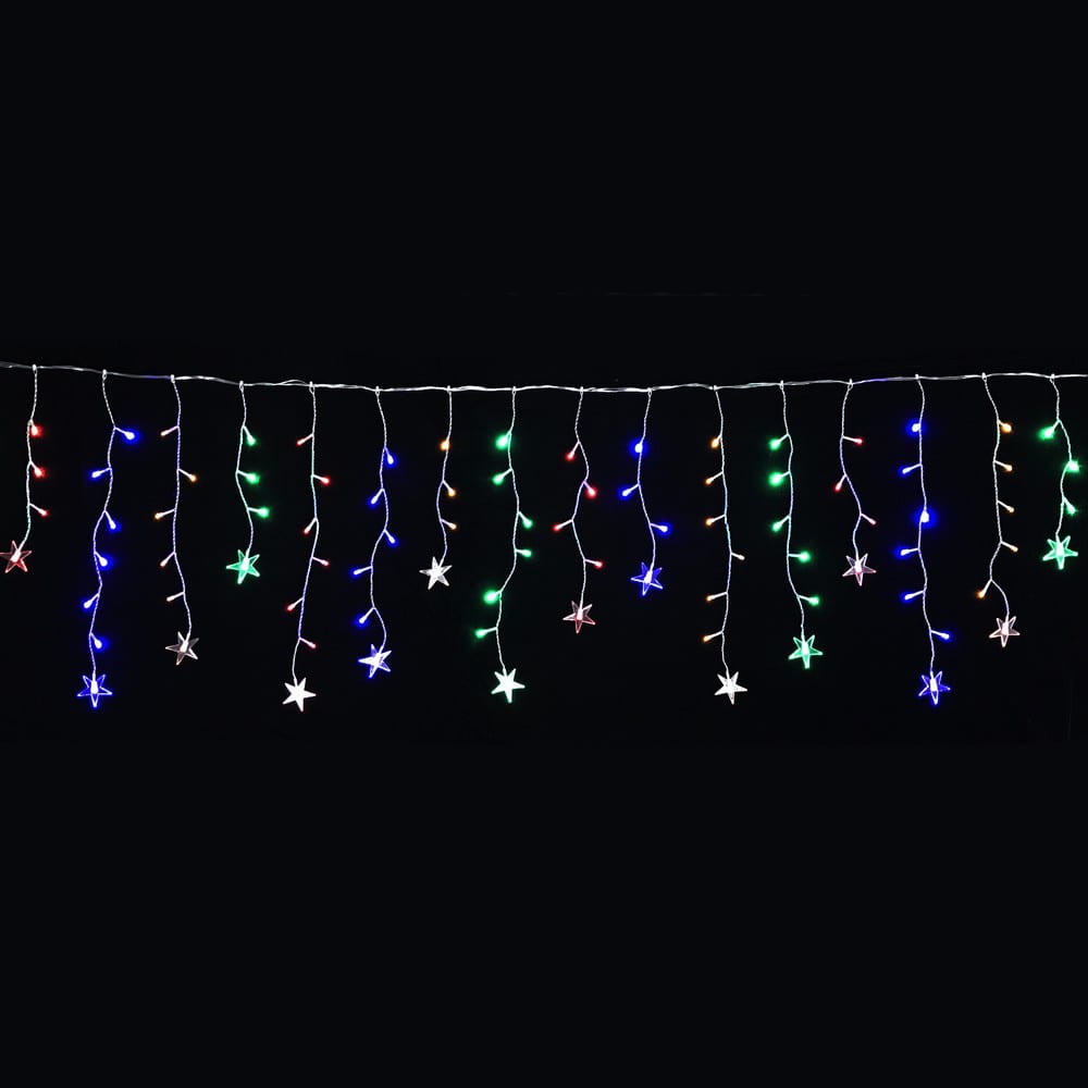 фото Гирлянда бахрома shlights со звездами 1,7х0,5м 100 светодиодов, мульти dicld-100m-c