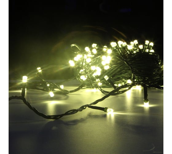 Изображение товара Гирлянда Нить SHLights 12 метров 120 светодиодов, шампань, контроллер 8 режимов DC-ILD120-CGL