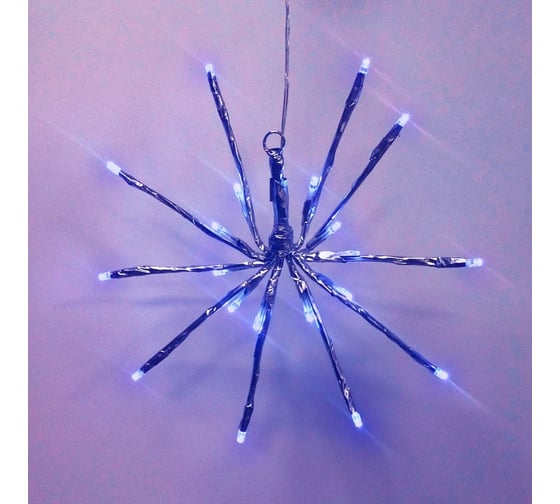 Изображение товара Световая декорация Еж SHLights 20см 20 светодиодов, синий/белый, на батарейках TB20-B/W-BO