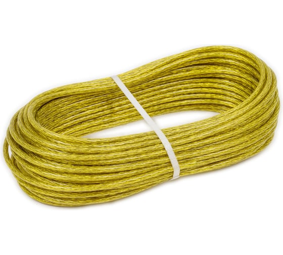 Изображение товара Стальной латунированный трос с покрытием полиамид BEFAST 4.0 погодоустойчивый, желтый, 20м TCO040YS