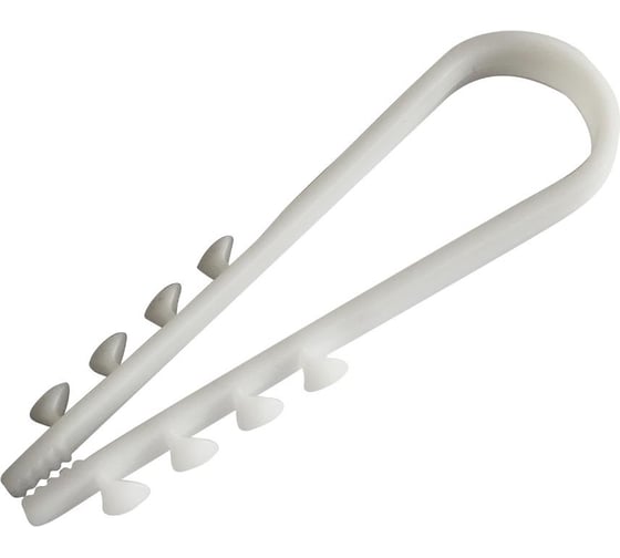 Изображение товара Дюбель-хомут для круглого кабеля Smartbuy 11x18 мм нейлон белый, 100 шт. SBE-CJ-18-w