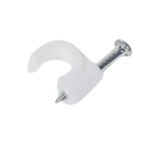 Изображение товара Клипса кабельная Smartbuy 5 мм круглая, белая 50 шт. SBE-rcc-5