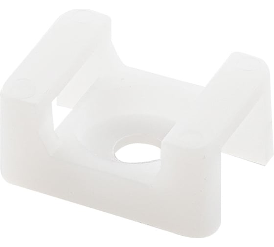 Изображение товара Монтажная площадка для стяжки Smartbuy 15x10 мм для хомутов шириной до 4 мм, белая 50 шт SBE-CTB-1-w