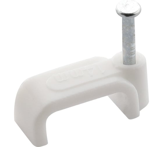 Изображение товара Клипса кабельная Smartbuy 10 мм плоская, белая 50 шт. SBE-scc-10