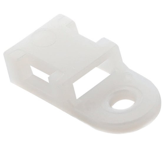 Изображение товара Монтажная площадка для стяжки Smartbuy 20x10 мм для хомутов шириной до 4 мм, белая 50 шт. SBE-CTB-0-w