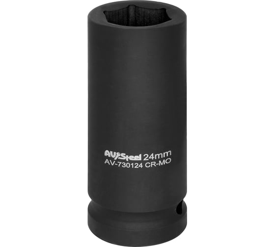 Изображение товара Головка ударная шестигранная удлиненная 24 мм, 3/4"DR AV Steel AV-730124