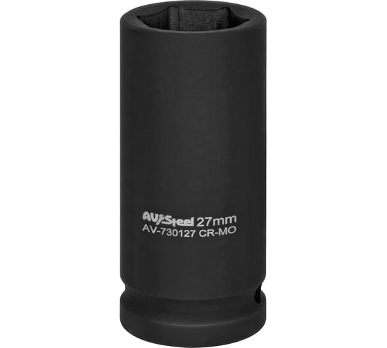 Изображение товара Головка ударная шестигранная удлиненная 27 мм, 3/4"DR AV Steel AV-730127