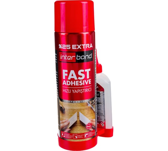 Изображение товара Двухкомпонентный клей Interbond 125g+500 ml Cyanoacrylate 00-00000232