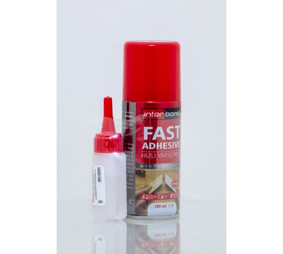 Изображение товара Двухкомпонентный клей Interbond 25 g+100 ml Cyanoacrylate 00-00000190