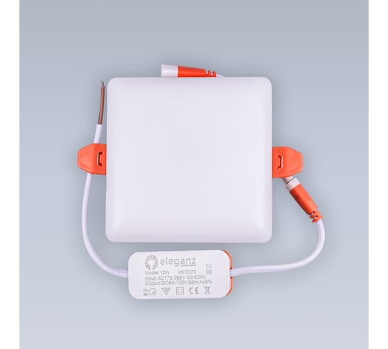 Изображение товара Светодиодный безрамочный светильник Eleganz квадратный 12Вт 3000К теплый 900851