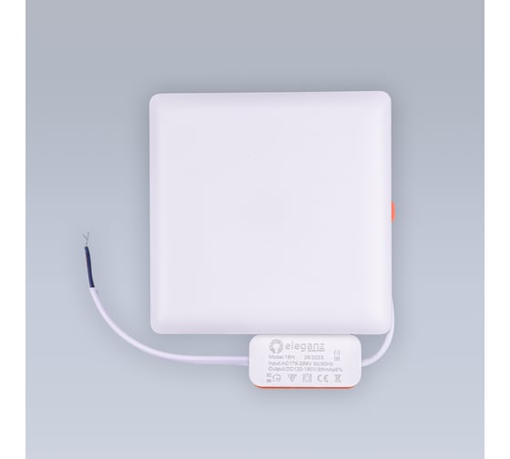 Изображение товара Светодиодный безрамочный светильник Eleganz квадратный 18Вт 6000К холодный 900855