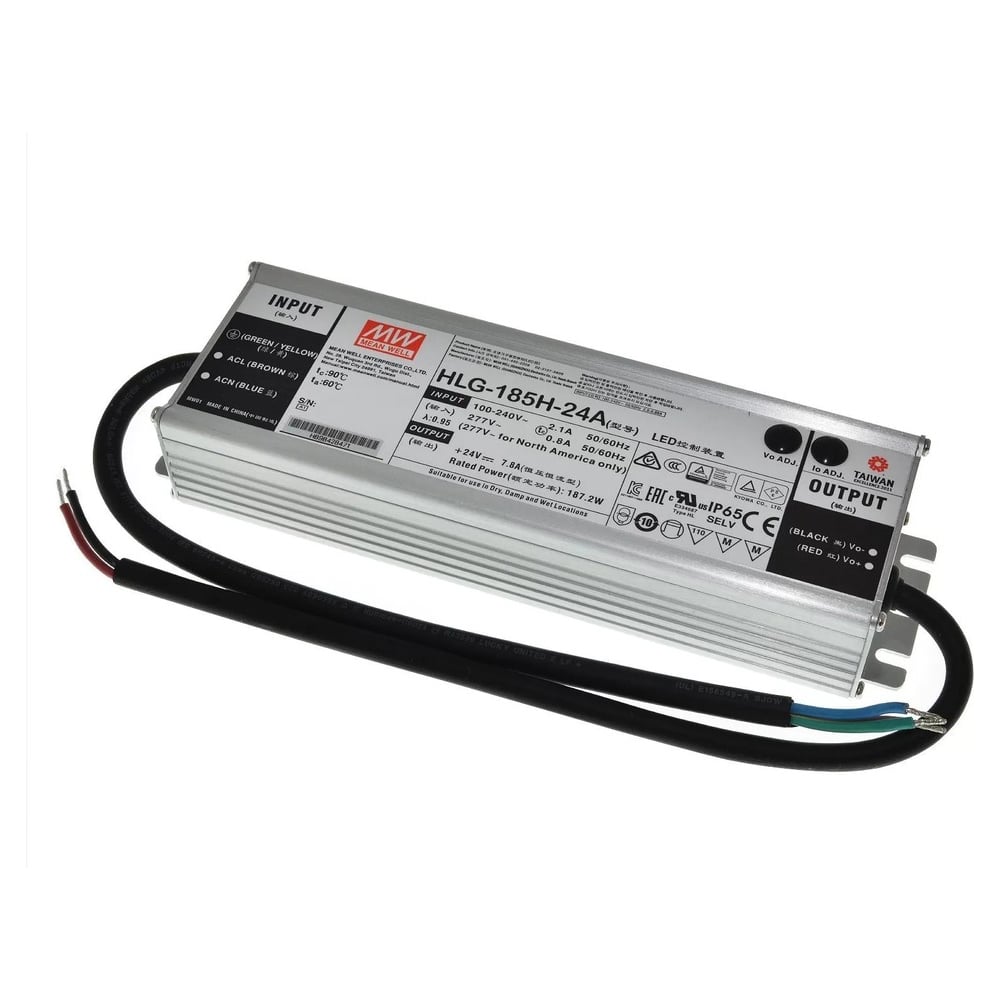 Изображение товара Источник питания Mean Well AC/DC HLG-185H-24A 187Вт