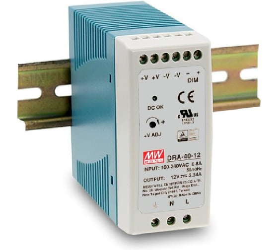 Изображение товара Источник питания Mean Well AC/DC DRA-40-24 40.8Вт Т02280813