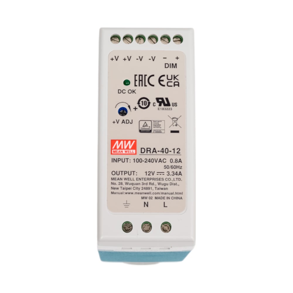 Изображение товара Источник питания Mean Well AC/DC DRA-40-12 40W 12V
