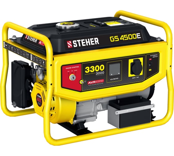 Изображение товара Бензиновый генератор с электростартером STEHER 3300 GS-4500Е