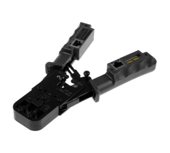 Изображение товара Кримпер-тестер ТУНДРА с тестером кабеля, RJ-45 8P, RJ-12 6P, RJ-11 4P, вертикальный обжим 4476072
