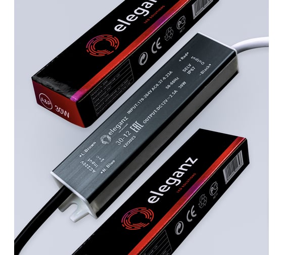 Изображение товара Блок питания Eleganz 12V 20W герметичный IP67 1109