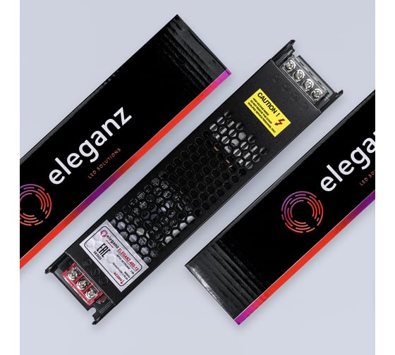 Изображение товара Блок питания Eleganz 12V 400W негерметичный узкий без вентилятора 290x63x29 IP44 1133