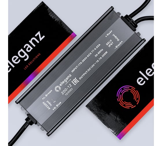 Изображение товара Блок питания Eleganz 12V 200W герметичный IP67 1192