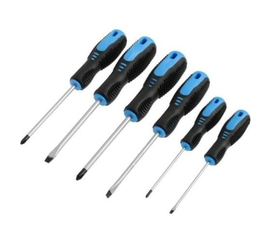 Изображение товара Набор отверток ТУНДРА CrV, PH0/SL3 х 75 мм, PH1/SL5 х 100 мм, PH2/SL6 х 100 мм, сатин 1858745