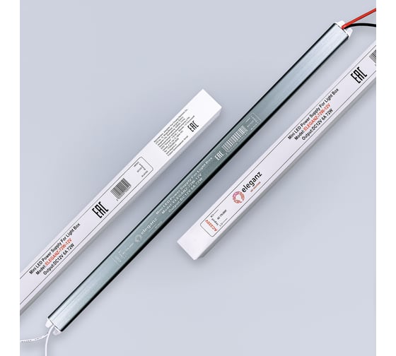 Изображение товара Блок питания Eleganz 12V 72W КАРАНДАШ негерметичный узкий IP20 1128
