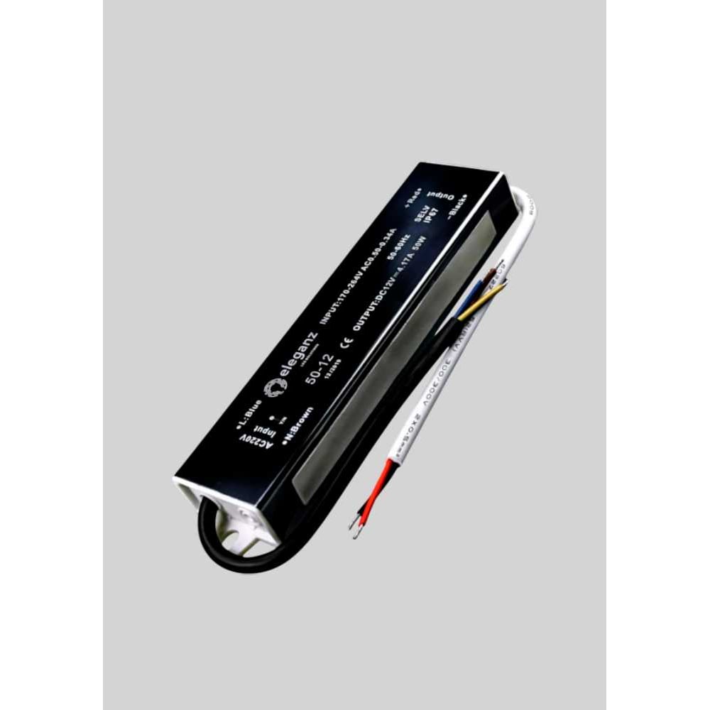 Изображение товара Блок питания Eleganz 12V 50W герметичный IP67 для светодиодных лент и подсветки