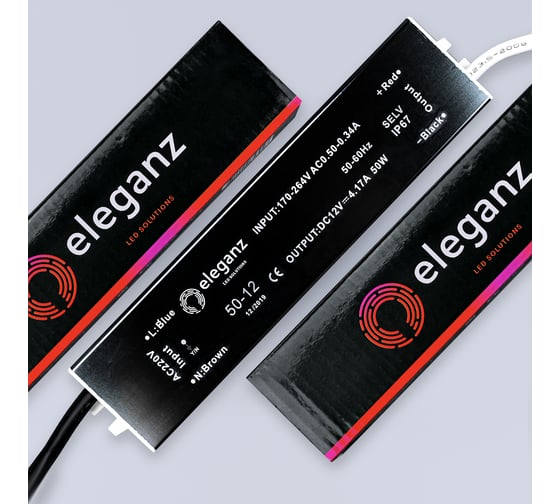 Изображение товара Блок питания Eleganz 12V 50W герметичный IP67 1116