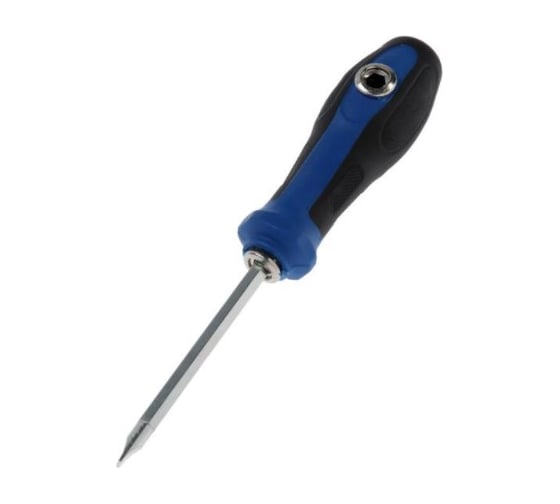 Изображение товара Комбинированная отвертка ТУНДРА 3 в 1, PH2 и SL6 х 100 мм, без магнита, 2К рукоятка 1858733