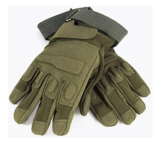 Изображение товара Перчатки трекинговые Следопыт TACTIC с защитными накладками, зеленые, размер ХL/250/ PF-TG-06