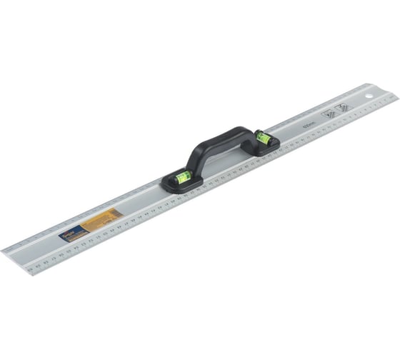 Изображение товара Линейка-уровень  ТУНДРА металлическая, пластиковая ручка, 2 глазка, 600 мм 1550250