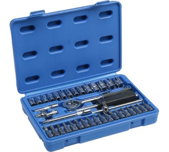 Изображение товара Набор инструментов в кейсе ТУНДРА автомобильный, CrV, 1/4", 38 предметов 881872