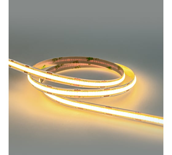 Изображение товара Светодиодная лента Eleganz LUX COB 9W/M 12V, 512 диод/м, 110Лм/Вт, нейтральная 4500К ширина 8мм 990085
