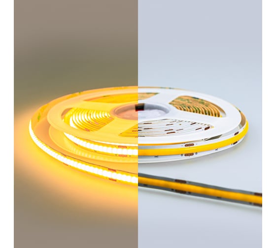 Изображение товара Светодиодная лента Eleganz COB 10Вт, 24В, 312 диода, 100Лм/Вт, теплая 3000К ширина 8мм 990096