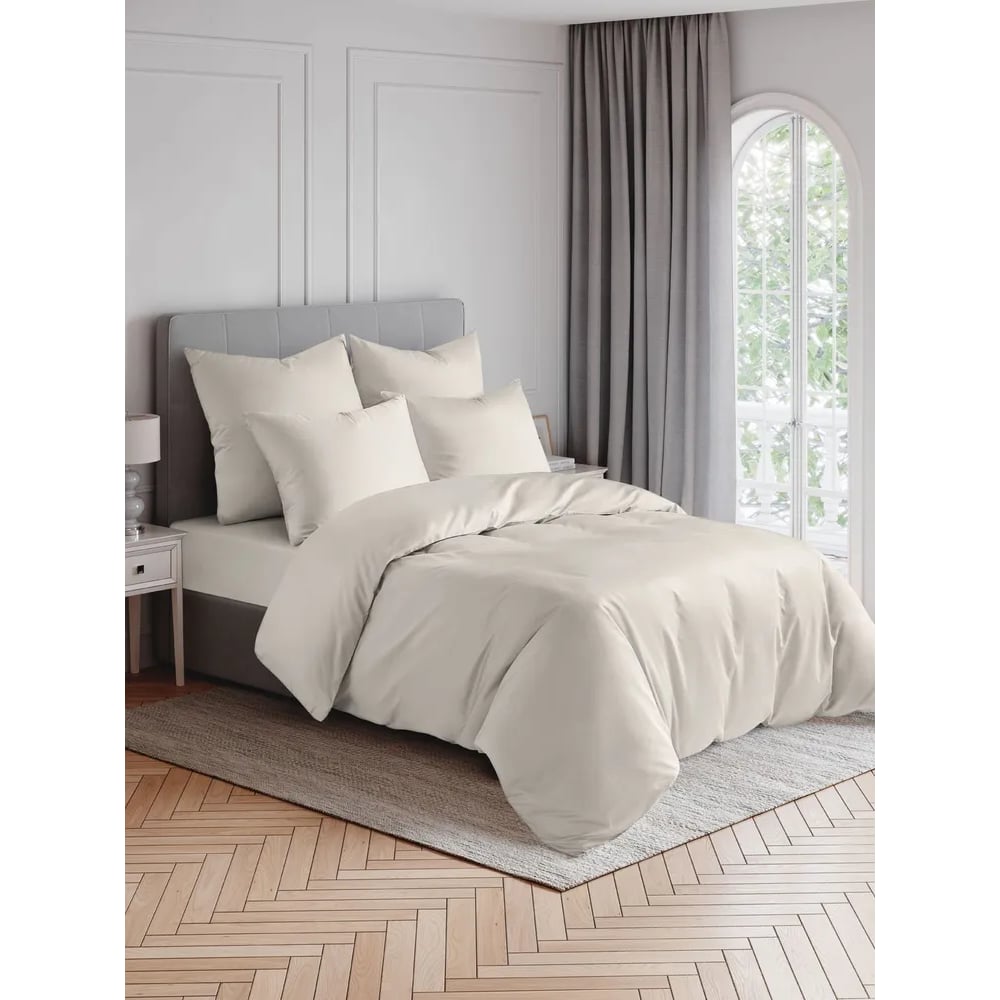 Изображение товара Пододеяльник EDELSON TENCEL 200x220 см EPT-22 экрю для евро кровати