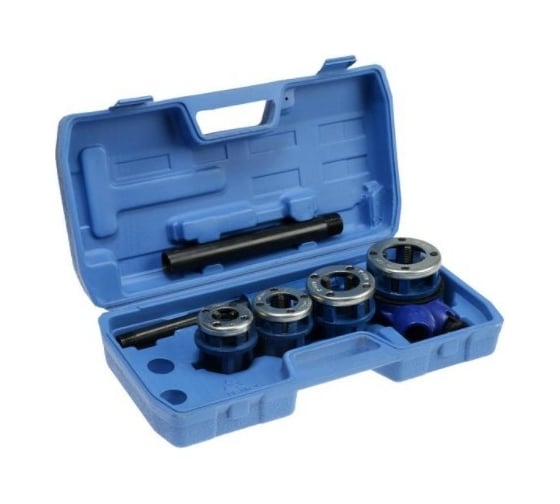 Изображение товара Набор клуппов трубных ТУНДРА 7 предметов (1/2"-3/4"-1"-1 1/4" + трещотка,рукоять,удлинитель) 1124016